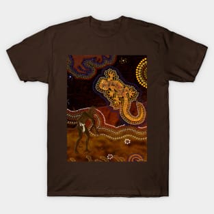 "Desert Heat"" Australian Aboriginal Style Art T-Shirt